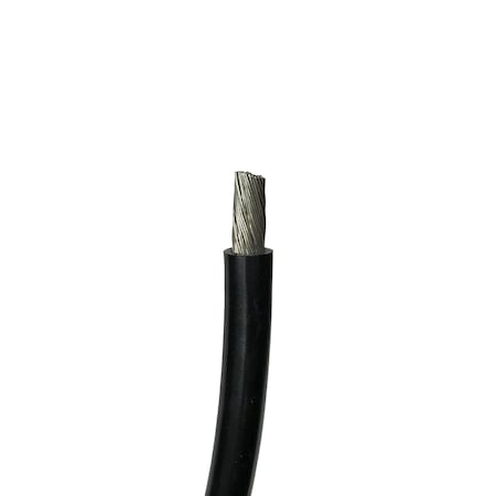Remington Industries 4 AWG Tinned Battery Cable, Tinned Copper Lead Wire with Black PVC, 300" Length 1283/04T133BLA300